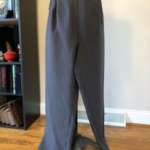 Pin stripe pants with elastic waist